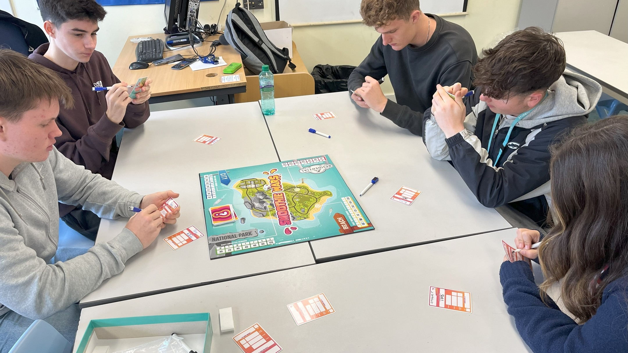 Players learning business skills through Smoothie Wars